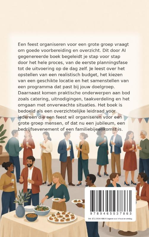Achterkant van Een feest organiseren voor een grote groep