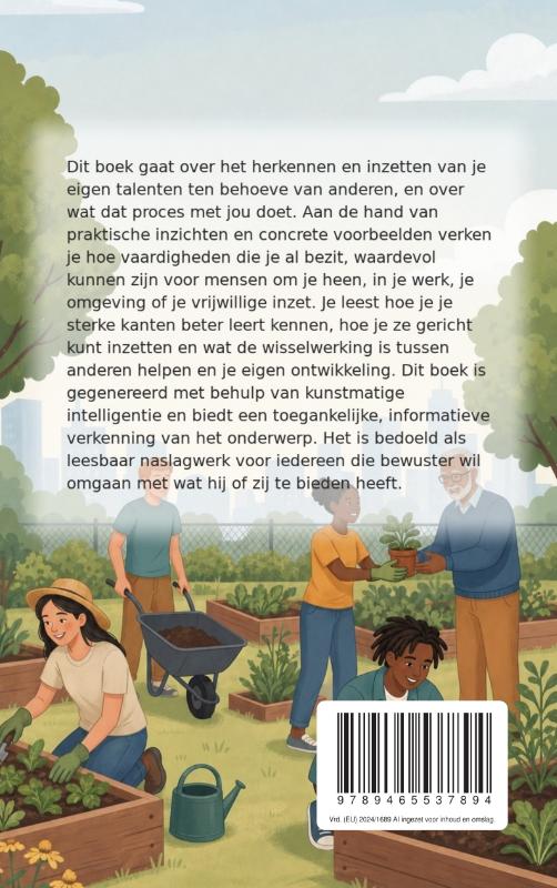 Achterkant van Je talenten inzetten voor anderen