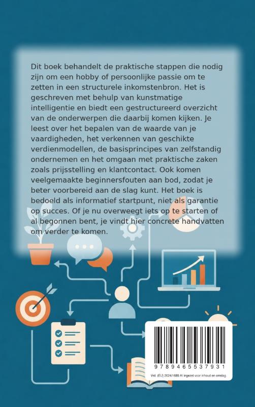 Achterkant van Van hobby naar inkomen