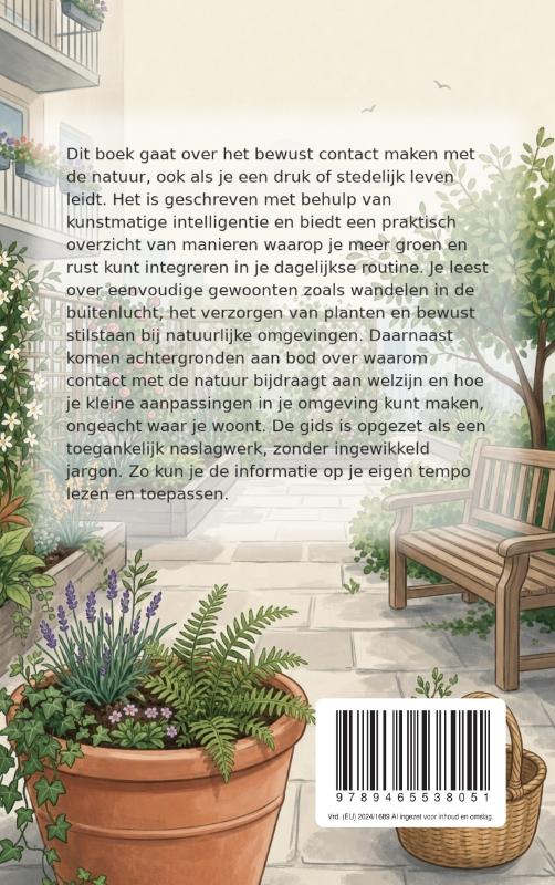 Achterkant van Verbinding met de natuur in het dagelijks leven