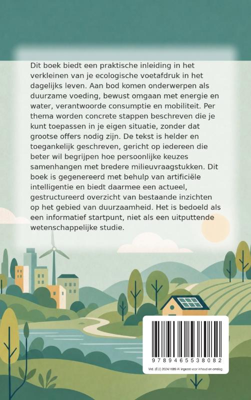 Achterkant van Een kleinere ecologische voetafdruk