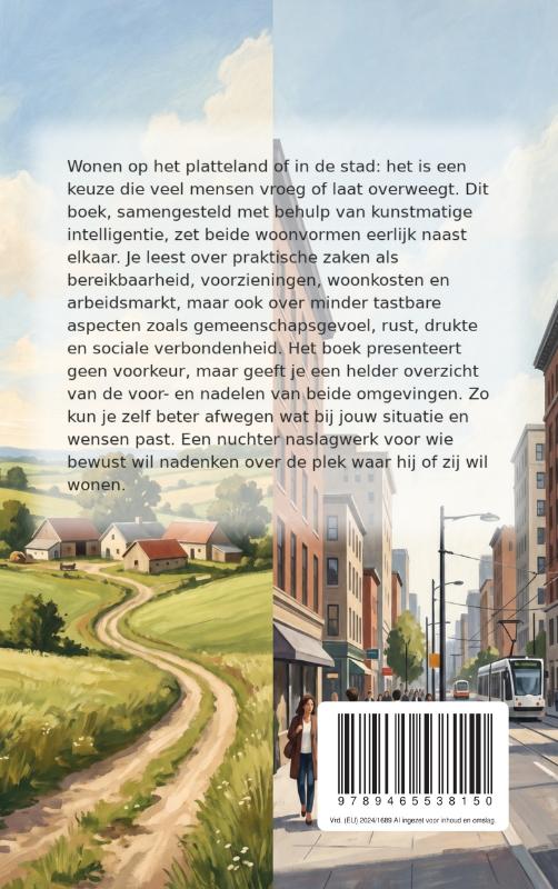 Achterkant van Wonen op het platteland of in de stad