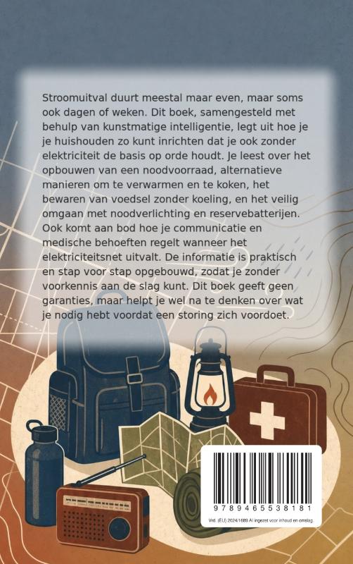 Achterkant van Voorbereid zijn op stroomuitval