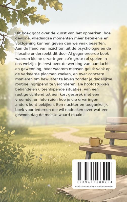 Achterkant van Genieten van kleine momenten