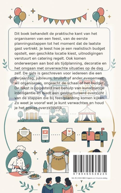 Achterkant van Een feest organiseren van begin tot eind