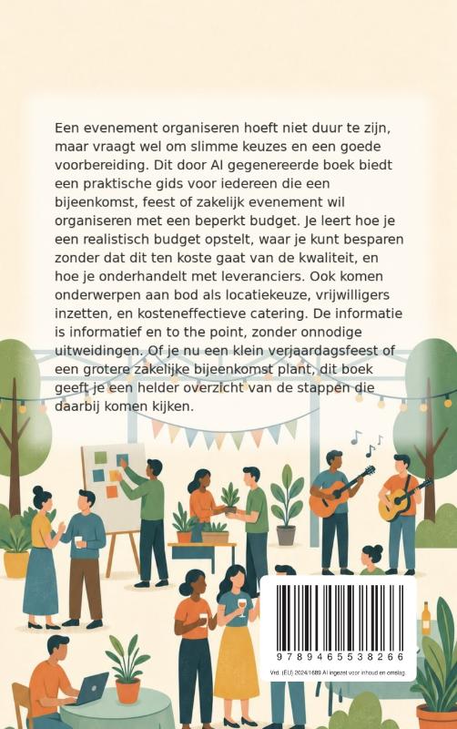 Achterkant van Een evenement organiseren op een budget
