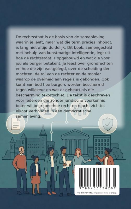 Achterkant van De rechtsstaat en wat die betekent
