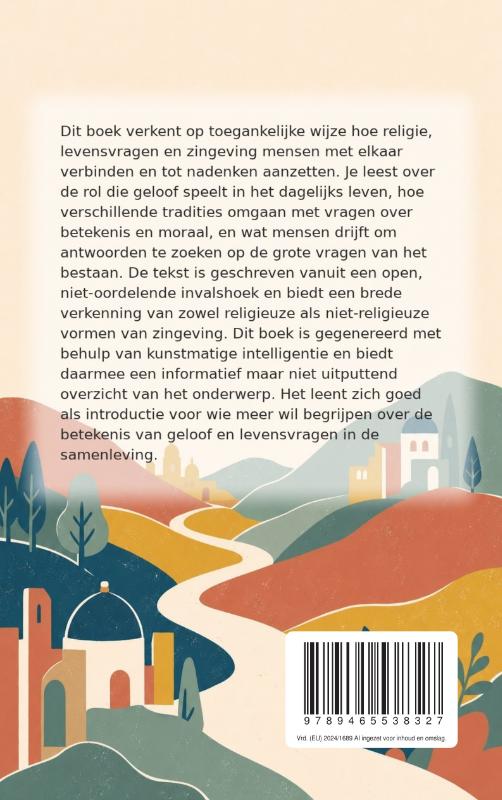 Achterkant van Een open kijk op geloof en zingeving