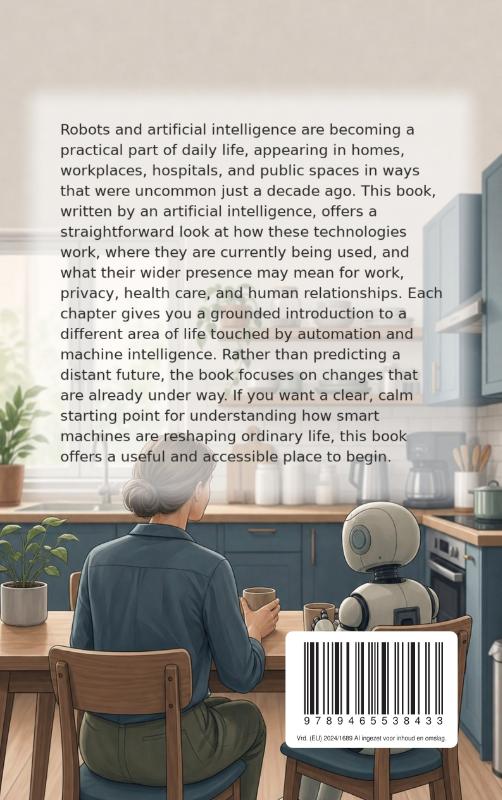 Achterkant van Living with Robots
