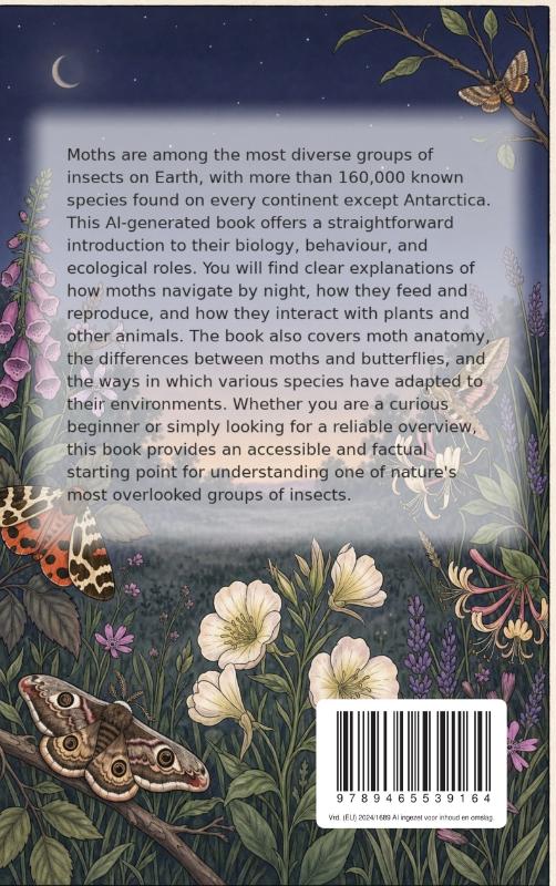 Achterkant van All About Moths