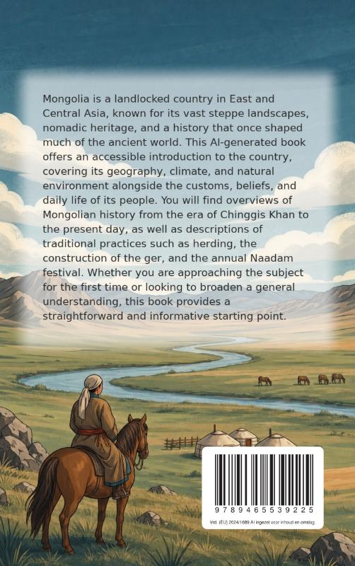Achterkant van All About Mongolia