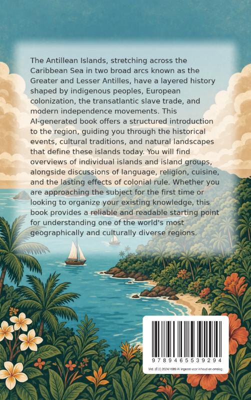 Achterkant van All About the Antillean Islands