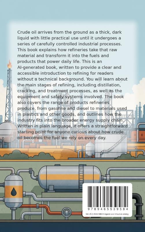 Achterkant van All About Oil Refineries