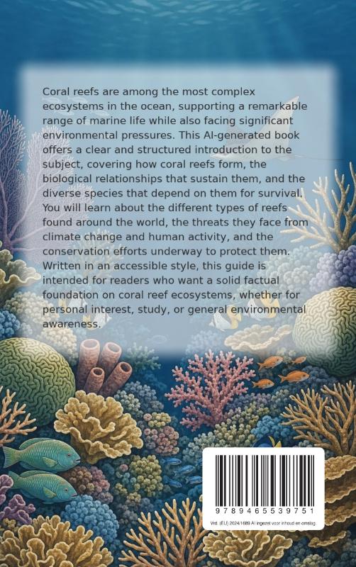 Achterkant van All About Coral Reefs