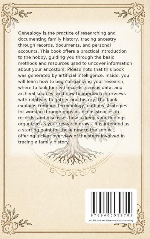 Achterkant van The Hobby of Genealogy