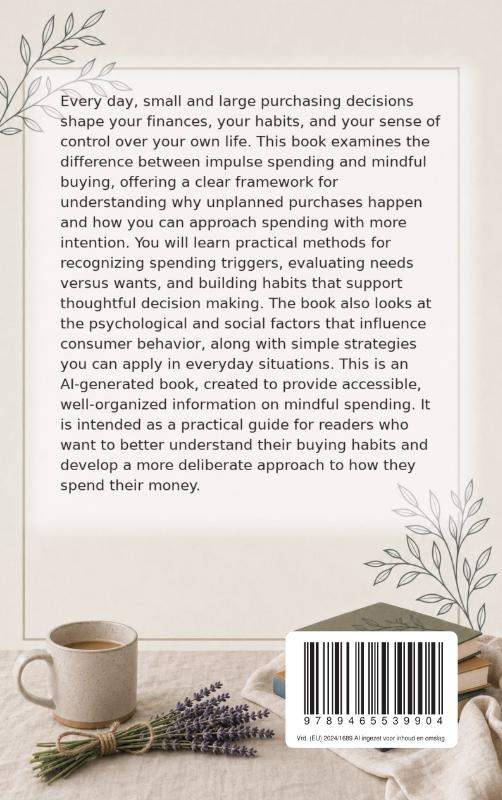 Achterkant van Mindful Buying Instead of Impulse Spending