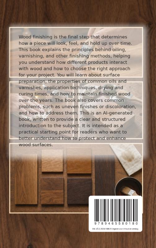 Achterkant van Finishing, Oiling and Varnishing Wood