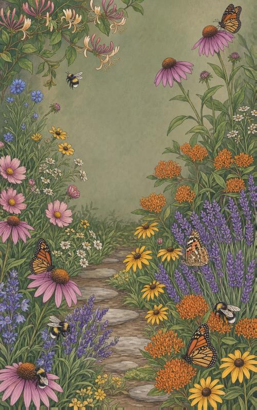 Achterkant van A Bee- and Butterfly-Friendly Garden