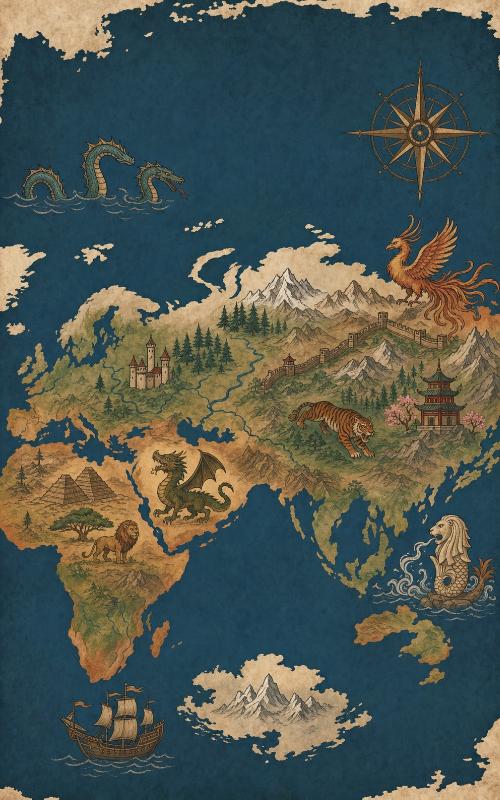 Achterkant van Draken in de Mythologie