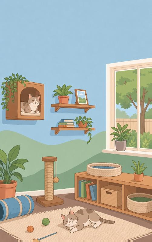 Achterkant van Keeping Indoor Cats Happy