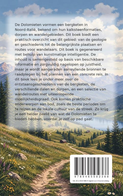 Achterkant van Alles over de Dolomieten