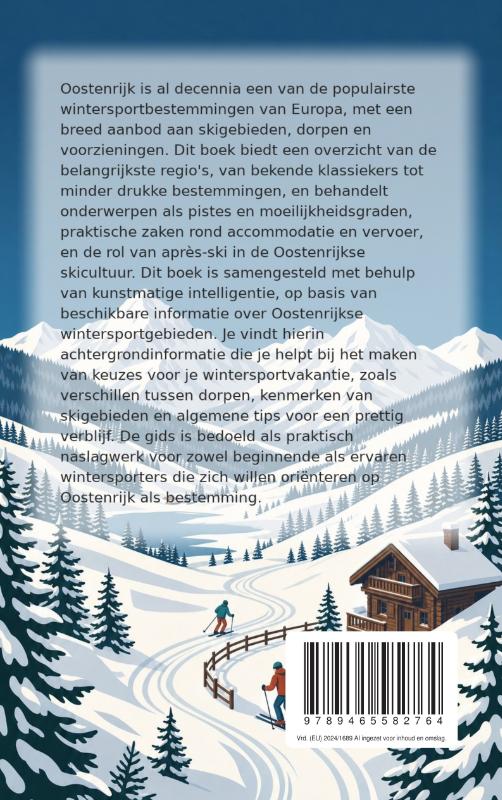 Achterkant van Wintersport in Oostenrijk