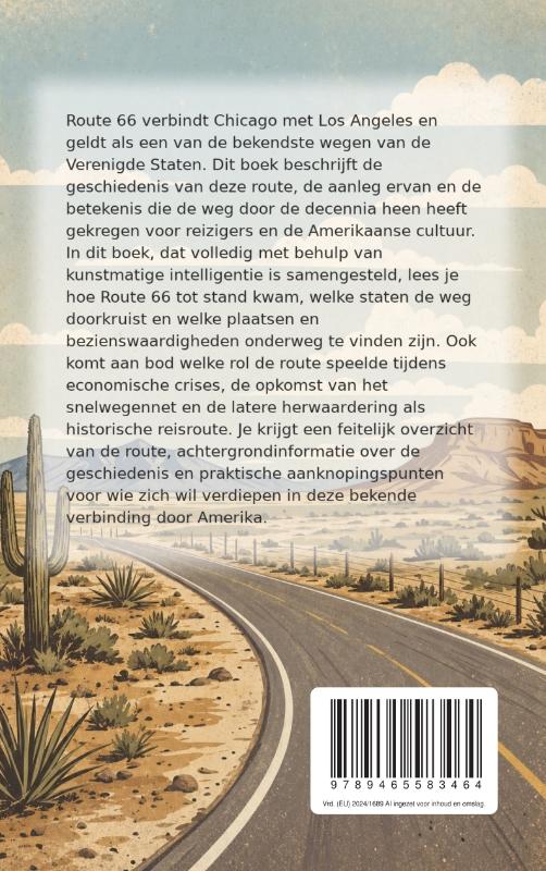 Achterkant van Alles over Route 66