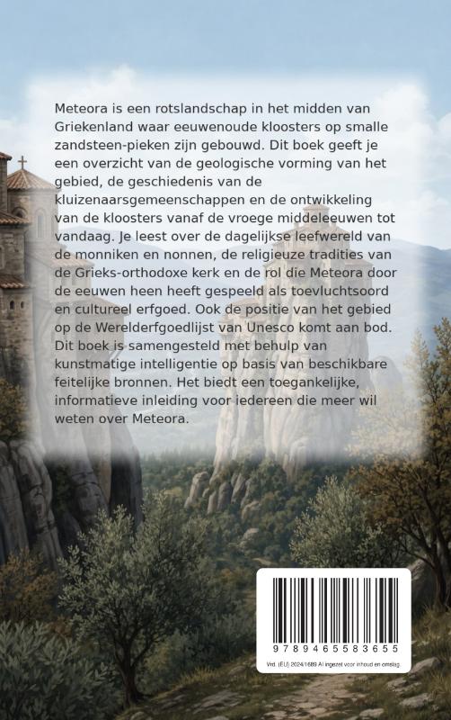Achterkant van Alles over Meteora
