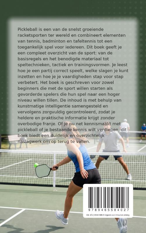 Achterkant van Alles over Pickleball