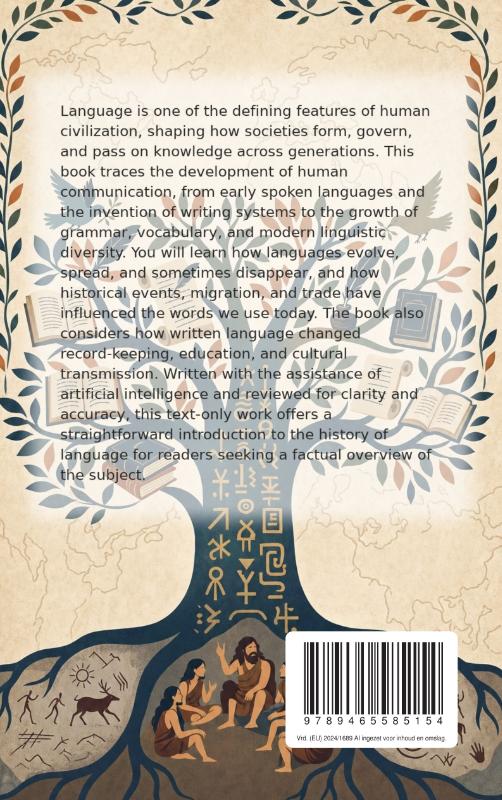 Achterkant van The Fascinating History of Language
