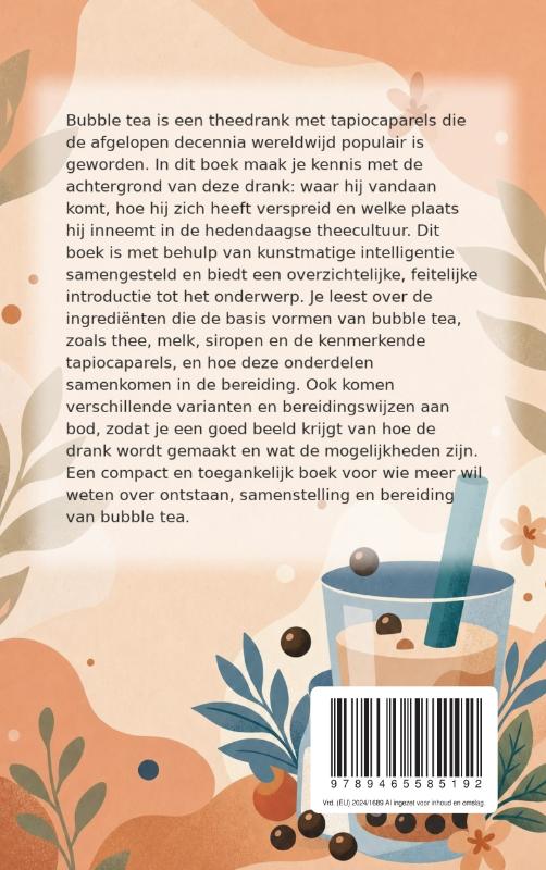 Achterkant van Het Kleine Boek over Bubble Tea