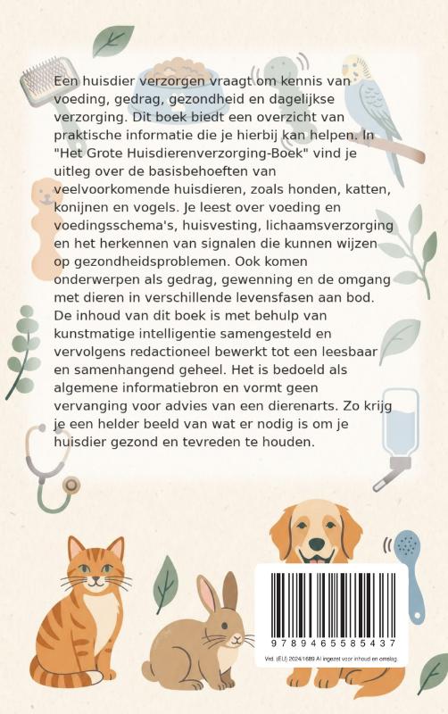 Achterkant van Het Grote Huisdierenverzorging-Boek