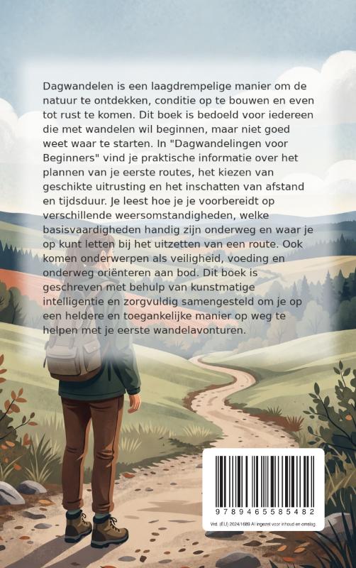 Achterkant van Dagwandelingen voor Beginners