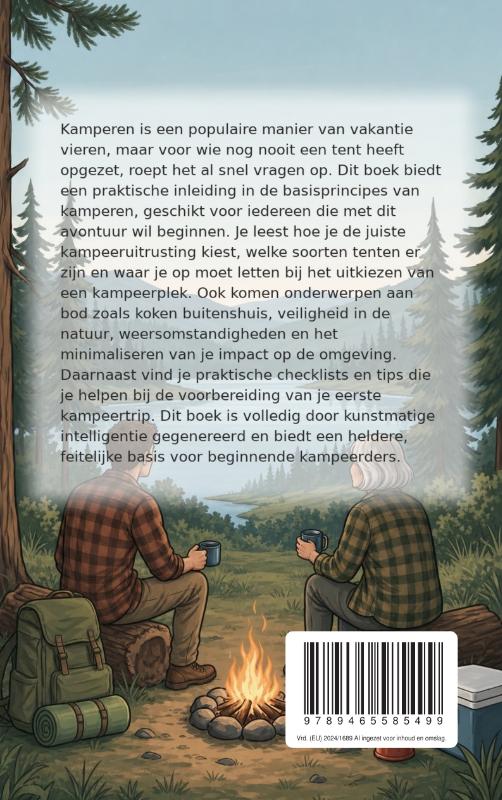 Achterkant van Kamperen voor Beginners
