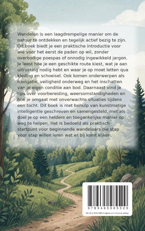 Achterkant van Wandelen op Paden voor Beginners