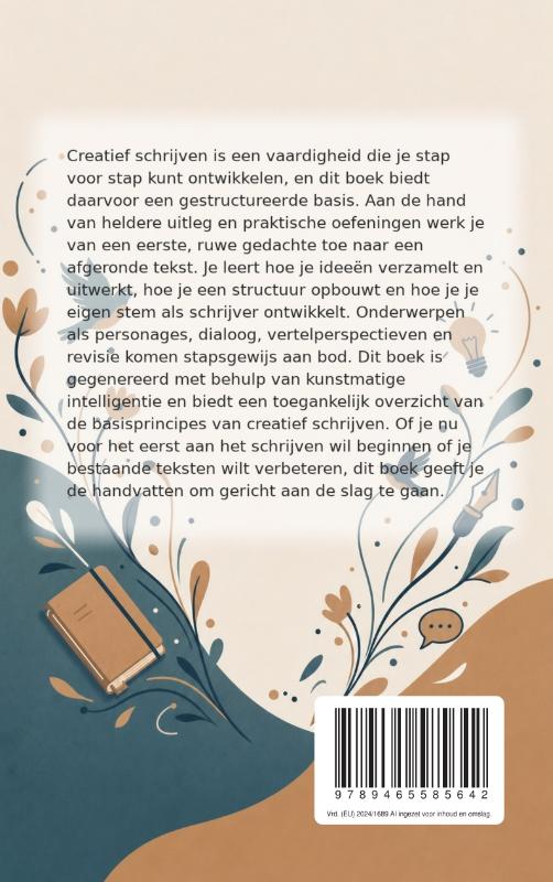 Achterkant van Creatief Schrijven voor Beginners