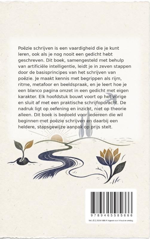 Achterkant van Poëzie Schrijven voor Beginners