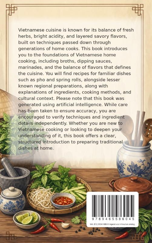Achterkant van Vietnamese Cookbook