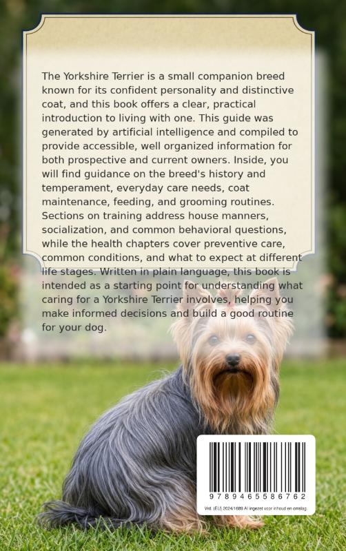 Achterkant van All About the Yorkshire Terrier