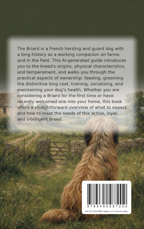 Achterkant van All About the Briard