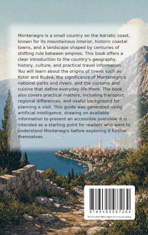 Achterkant van Discovering Montenegro