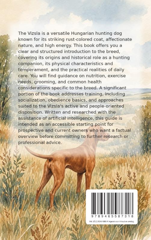 Achterkant van All About the Vizsla