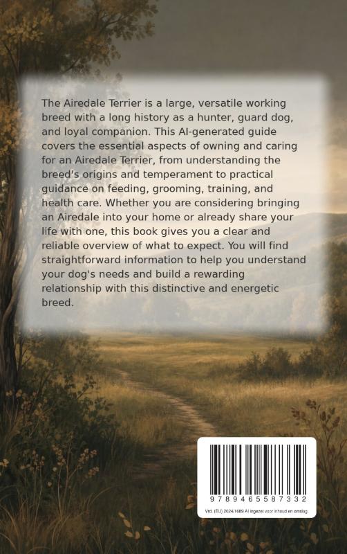 Achterkant van All About the Airedale Terrier