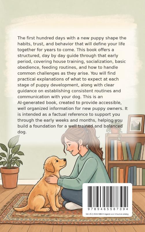 Achterkant van The First 100 Days with Your Puppy