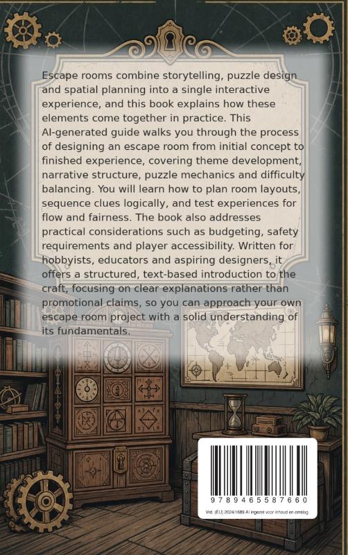 Achterkant van Designing Escape Rooms