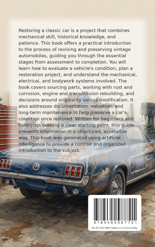 Achterkant van Restoring Classic Cars