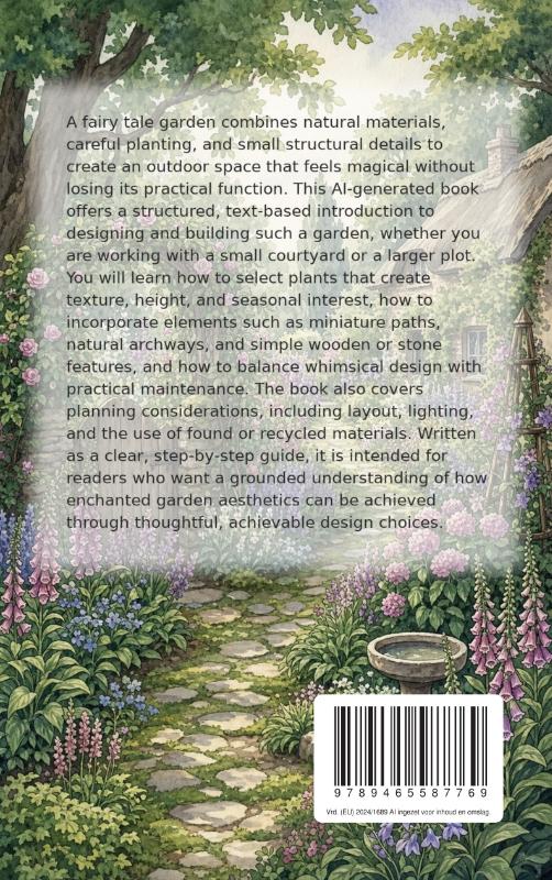 Achterkant van Creating a Fairy Tale Garden