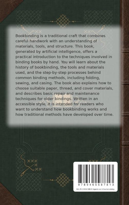 Achterkant van Bookbinding as a Craft