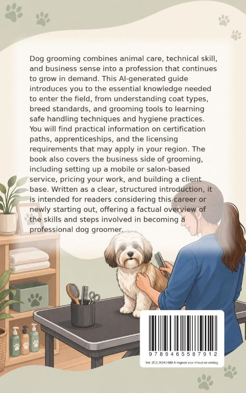 Achterkant van How to Become a Dog Groomer