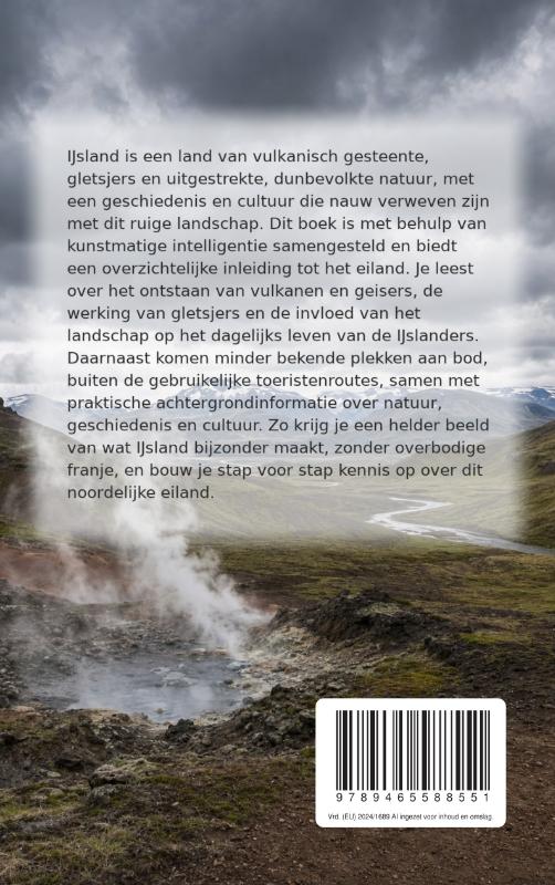 Achterkant van Ontdek IJsland